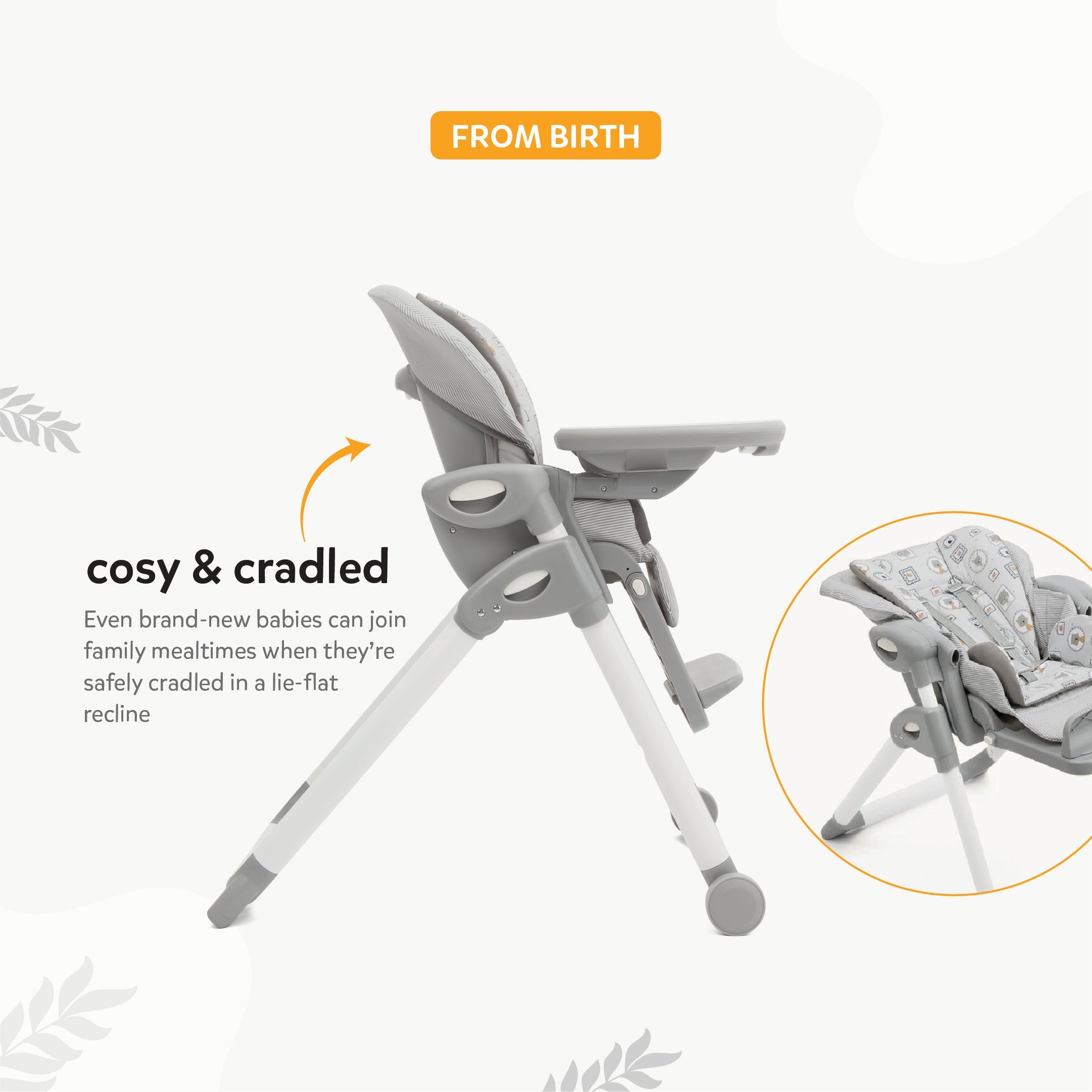 Joie High Chair Mimzy Snacker Portrait 6M to 15 kg - H1127BAPOR000