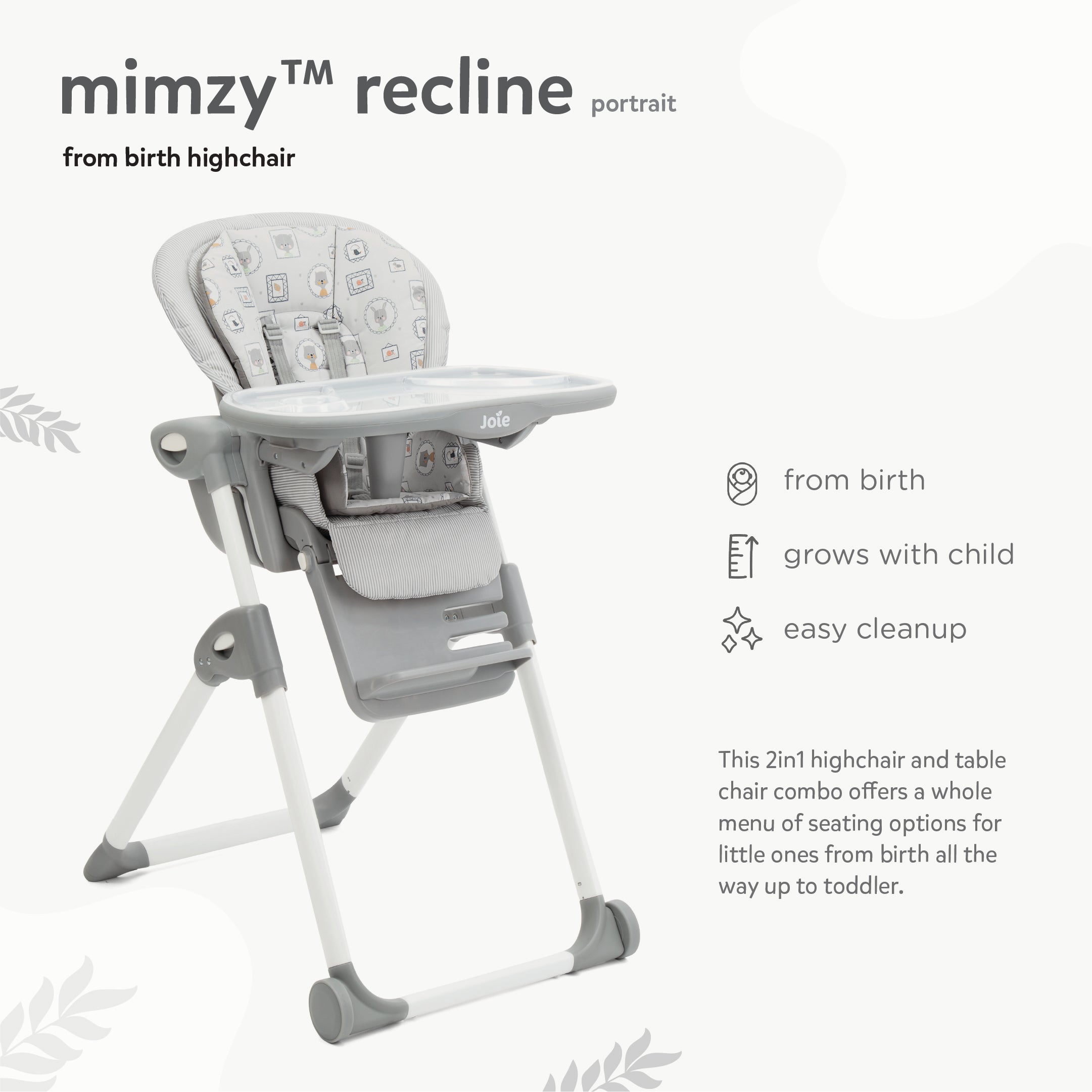Joie High Chair Mimzy Snacker Portrait 6M to 15 kg - H1127BAPOR000