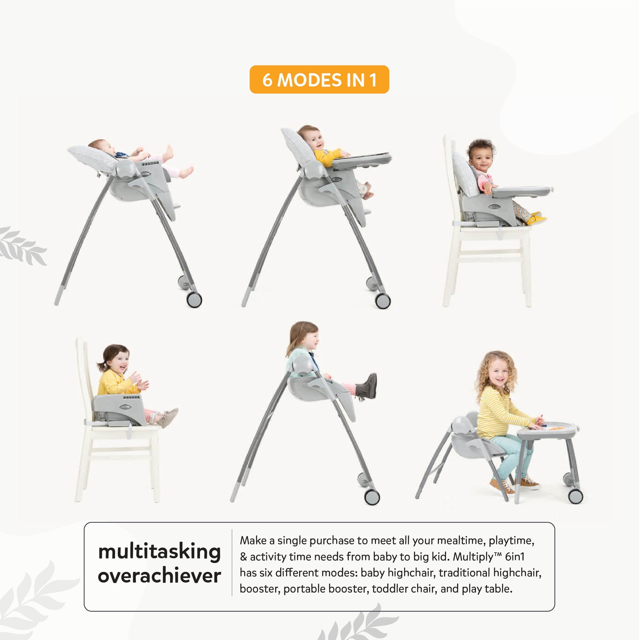 Joie High Chair Multiply 6In1 Starry Night 6M to 72 Months – The