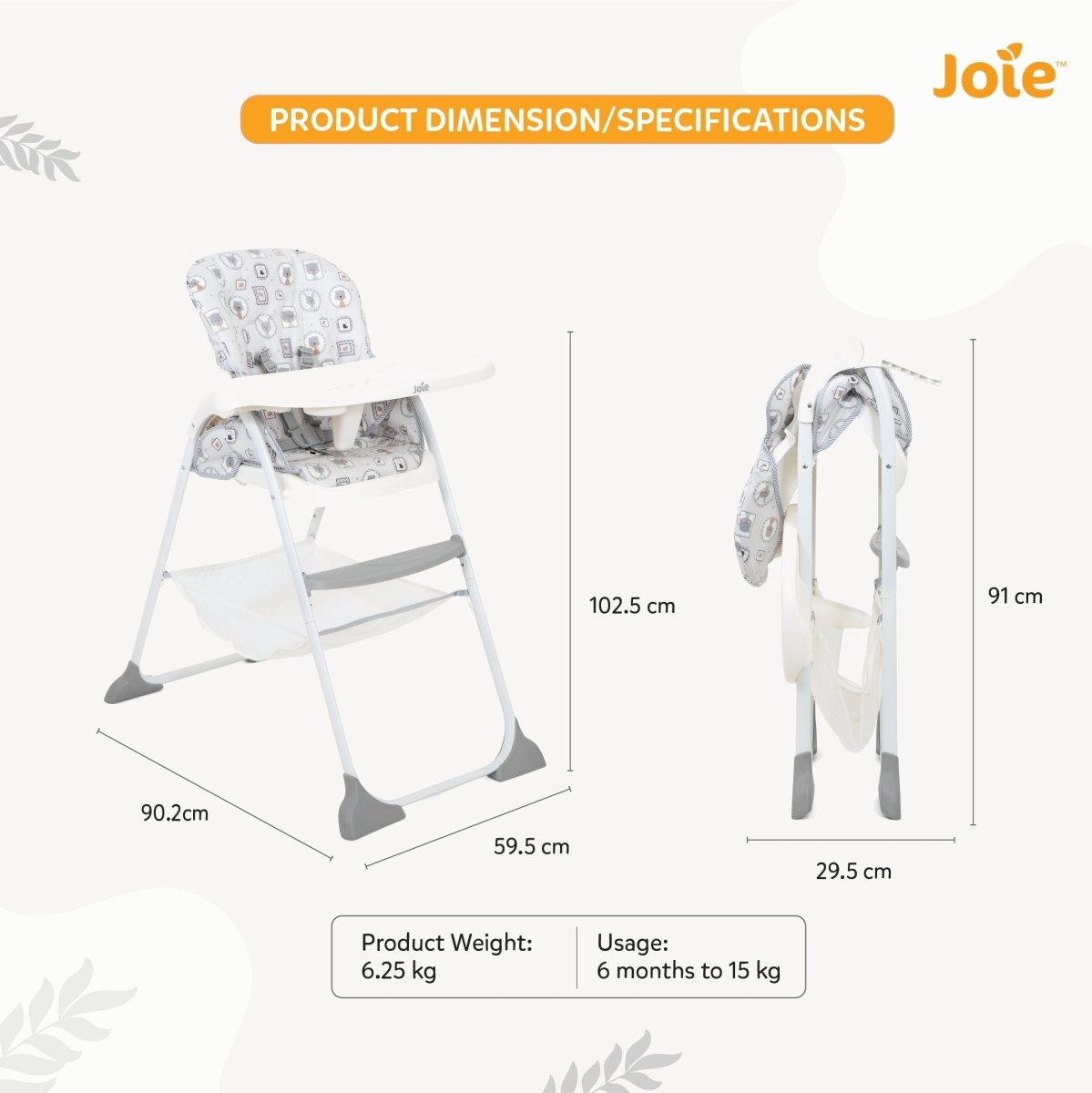 Joie Mimzy Snacker High Chair- Portrait - H1127AAPOR000