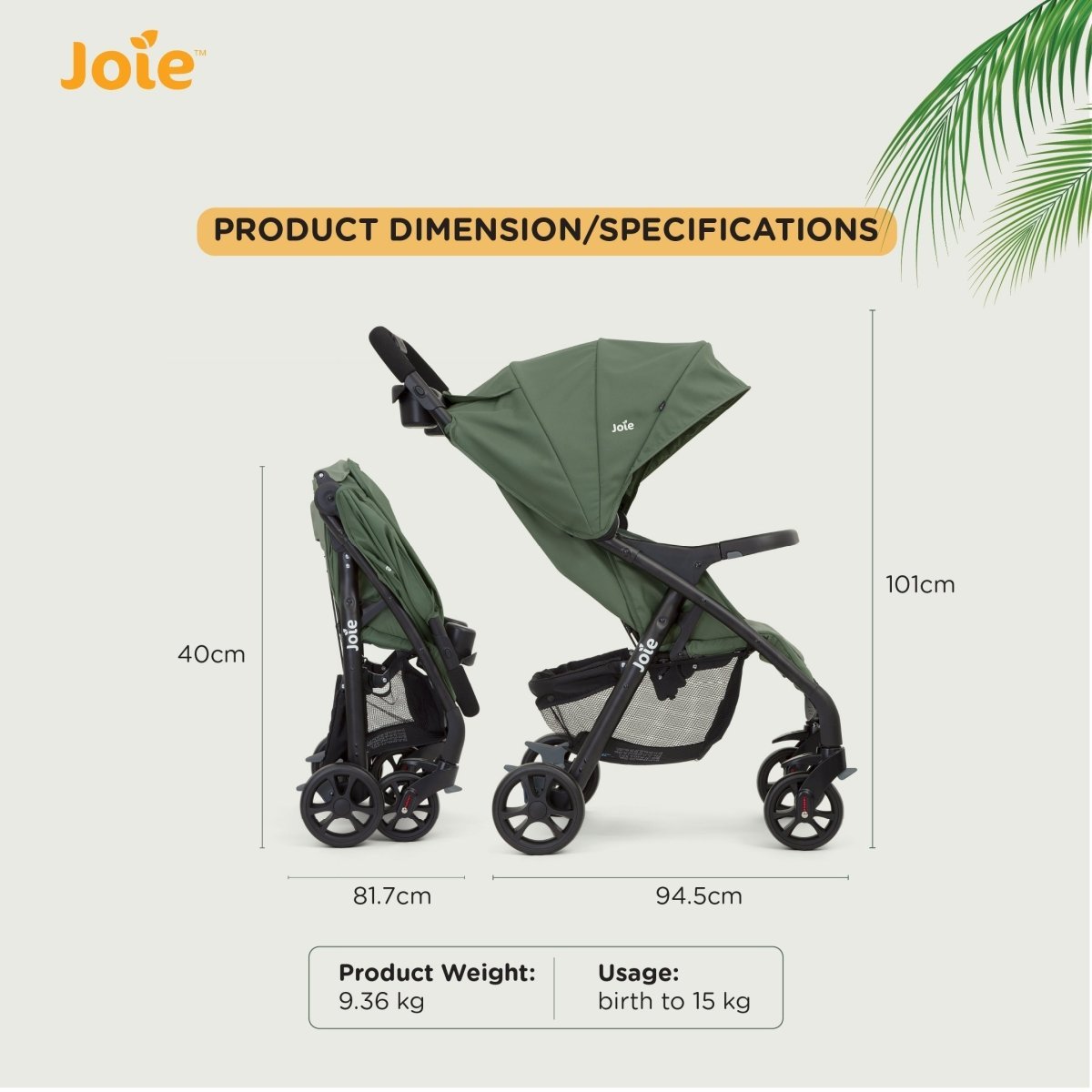 Joie Muze Lx Stroller Laurel - S1035GDLRL000