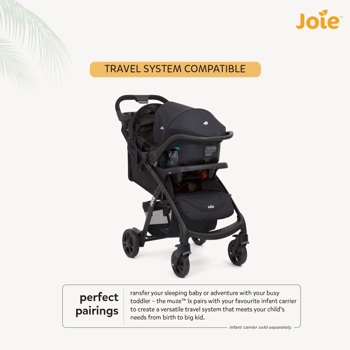 Joie Muze Lx Ts W/ Juva Travel System- Coal - T1035ECCOL000