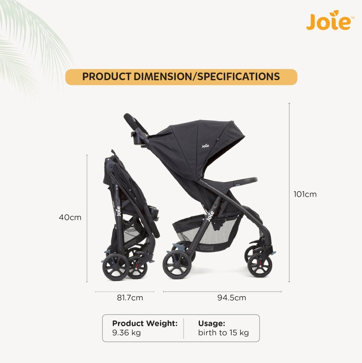 Joie Muze Lx Ts W/ Juva Travel System- Coal - T1035ECCOL000