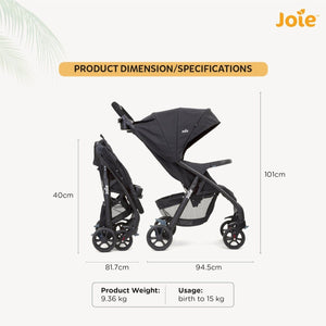 Joie Muze Lx Ts W/ Juva Travel System- Coal - T1035ECCOL000