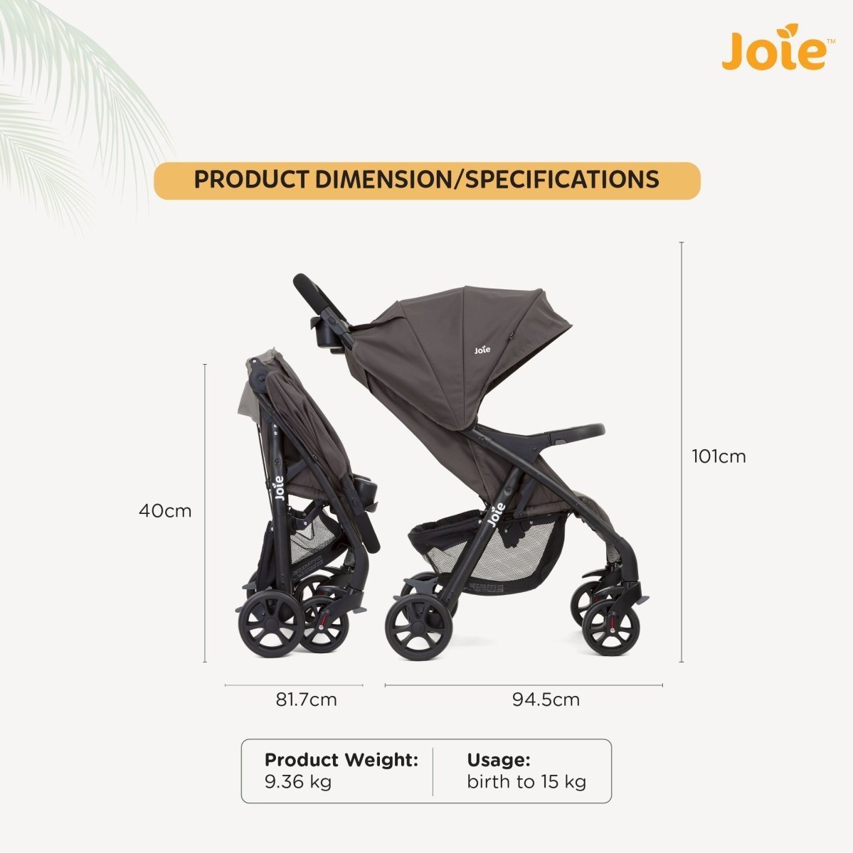 Joie Muze Lx Ts W/ Juva Travel System- Dark Pewter - T1035ECDPW000