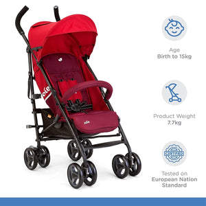 Joie Nitro lx Umbrella Stroller With Flat Reclining Seat- Cherry - S1036BACHR000
