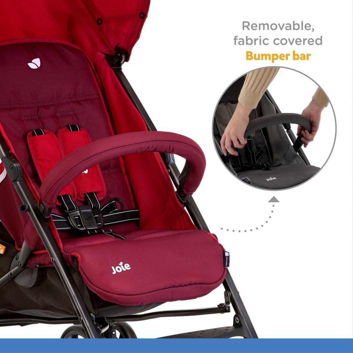 Joie Nitro lx Umbrella Stroller With Flat Reclining Seat- Cherry - S1036BACHR000