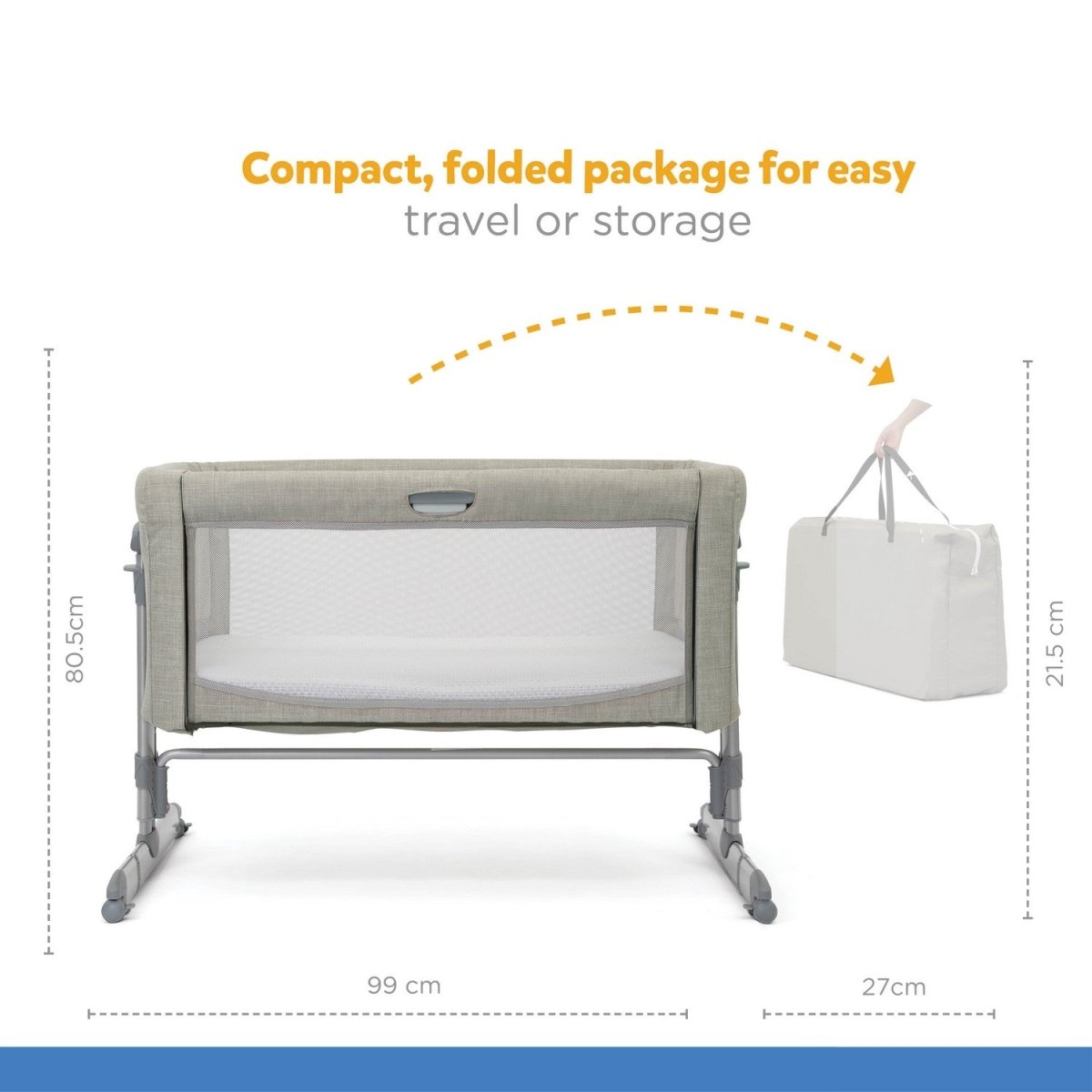 Joie Roomie Glide Almond Playard - P1814AAALM000