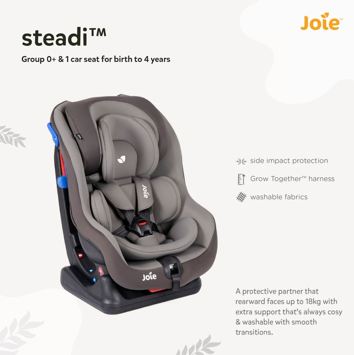 Joie STEADI (Group 0+/1) Car seat Dark Pewter - C1202AEDPW000
