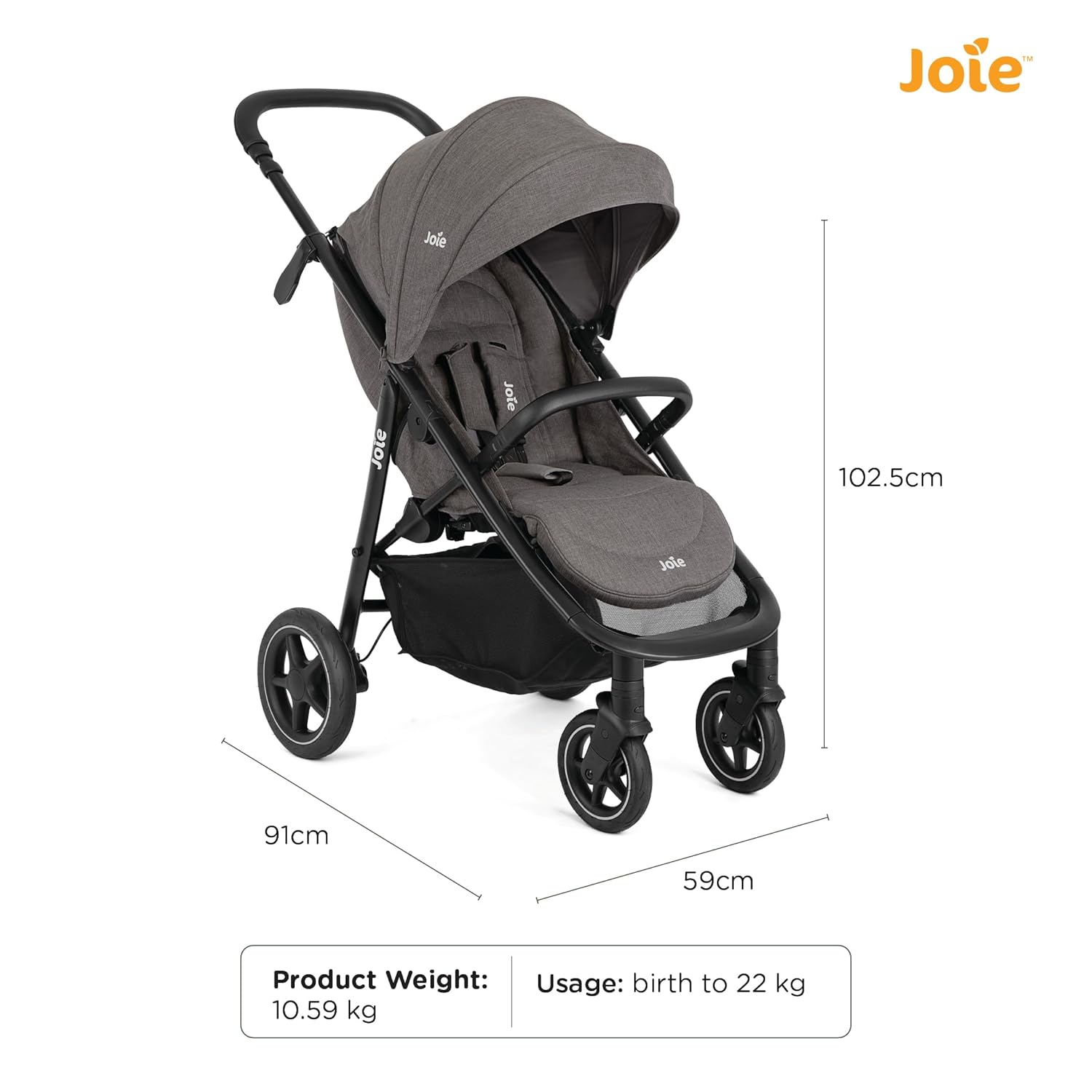 Joie Stroller Mytrax Pro Thunder Birth+ to 22 kg - S2208AATHD000