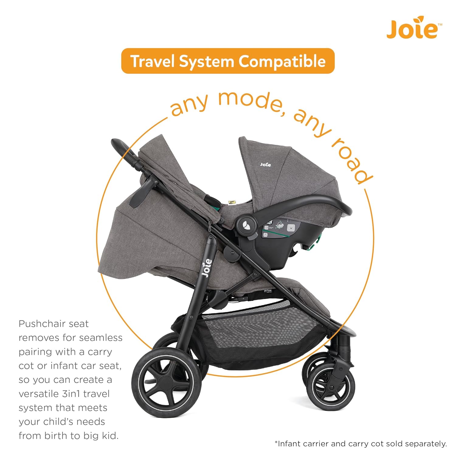 Carry Cot Joie Mytrax S Stroller Joie Stroller Signature Parcel Carbon