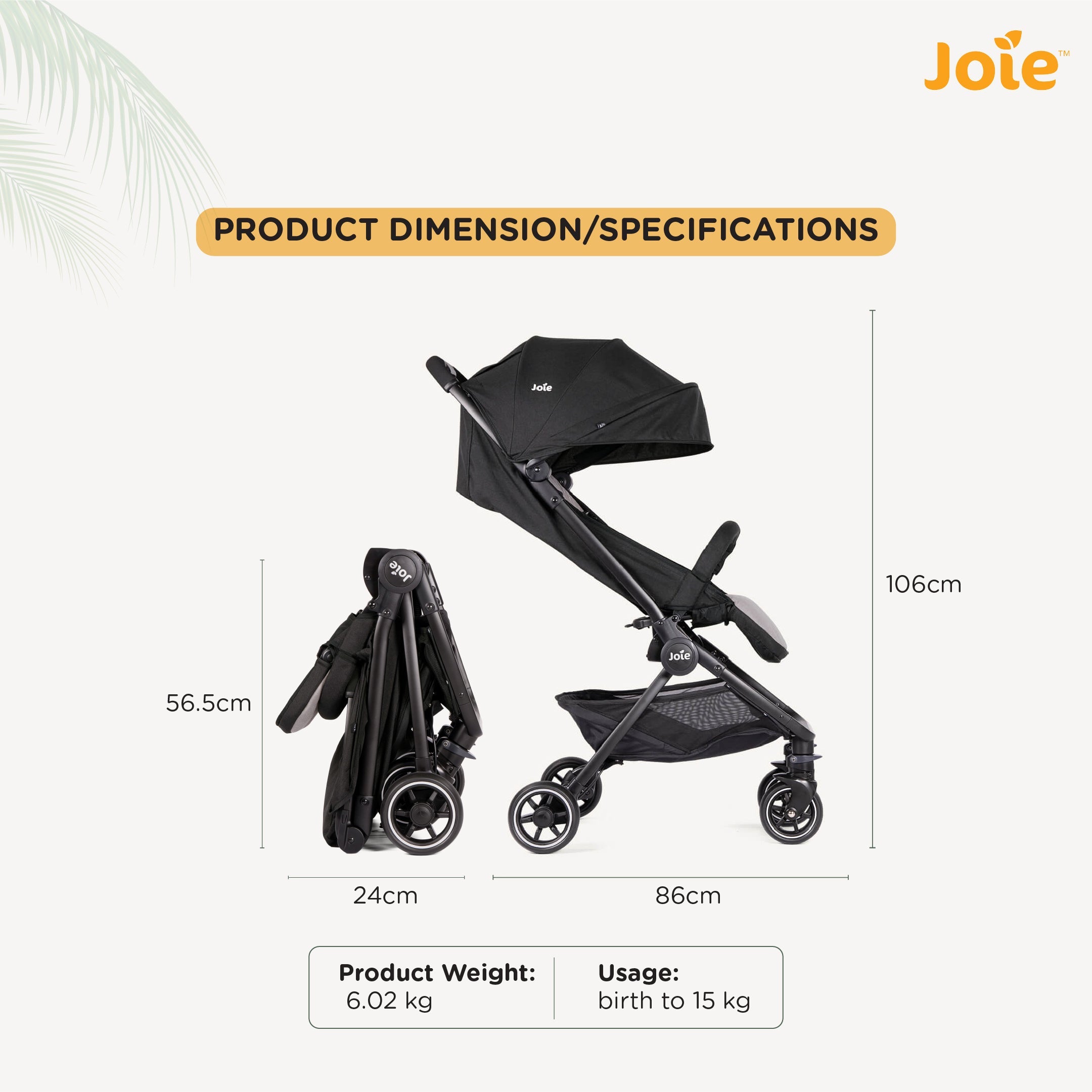Joie Stroller Pact Ember - S1601DAEMB000