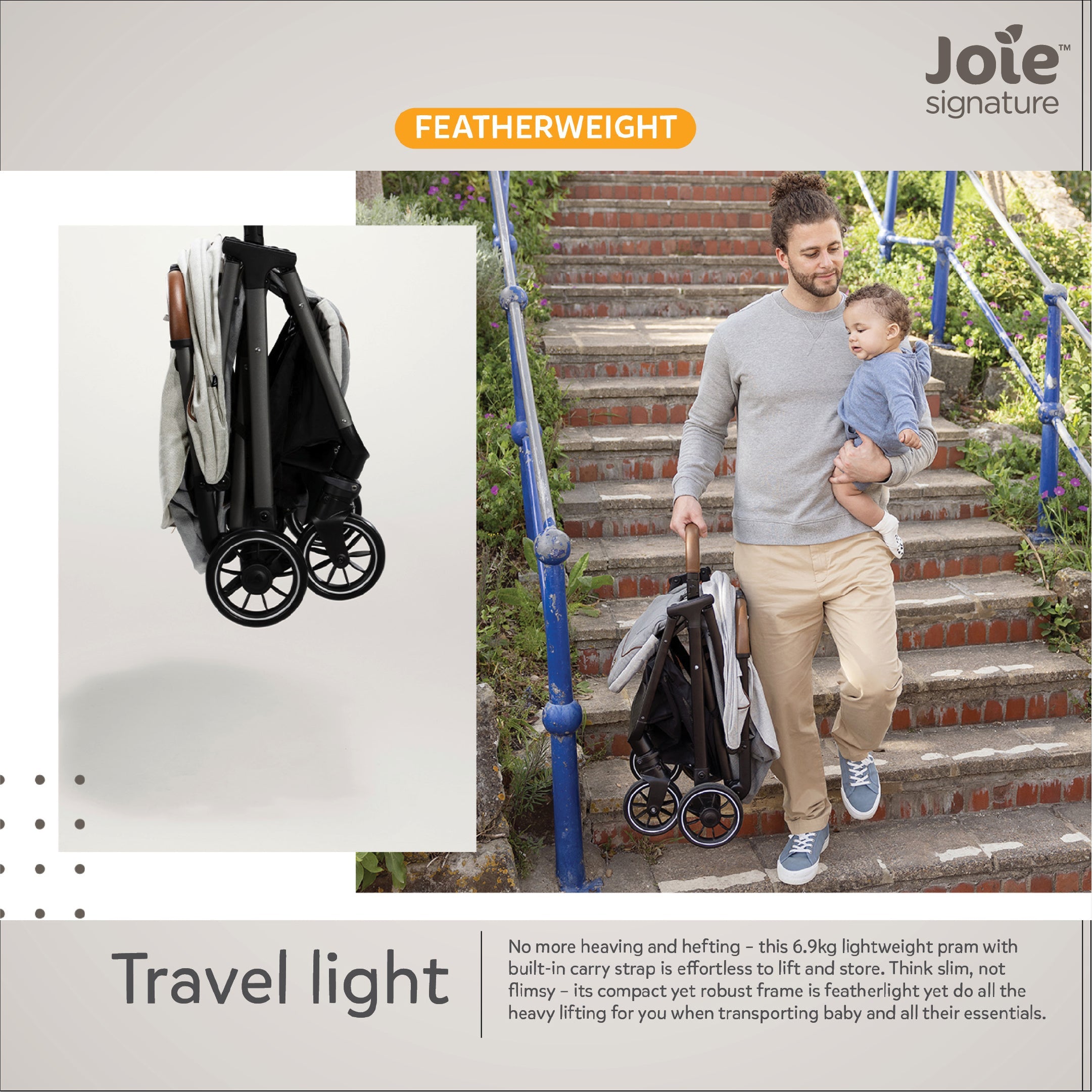 Joie Stroller Parcel Signature Carbon - S2112AACBN000