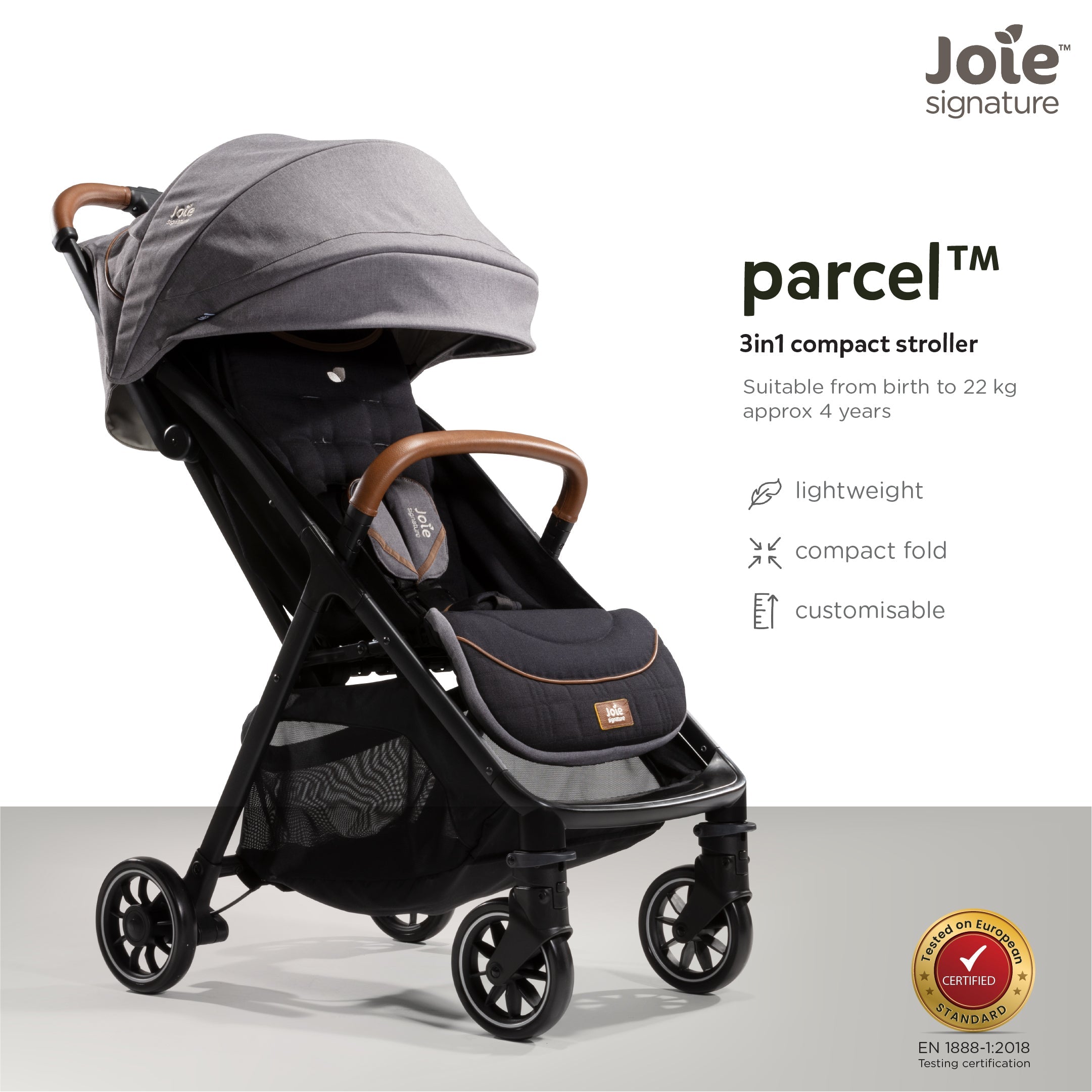 Joie Stroller Parcel Signature Carbon - S2112AACBN000