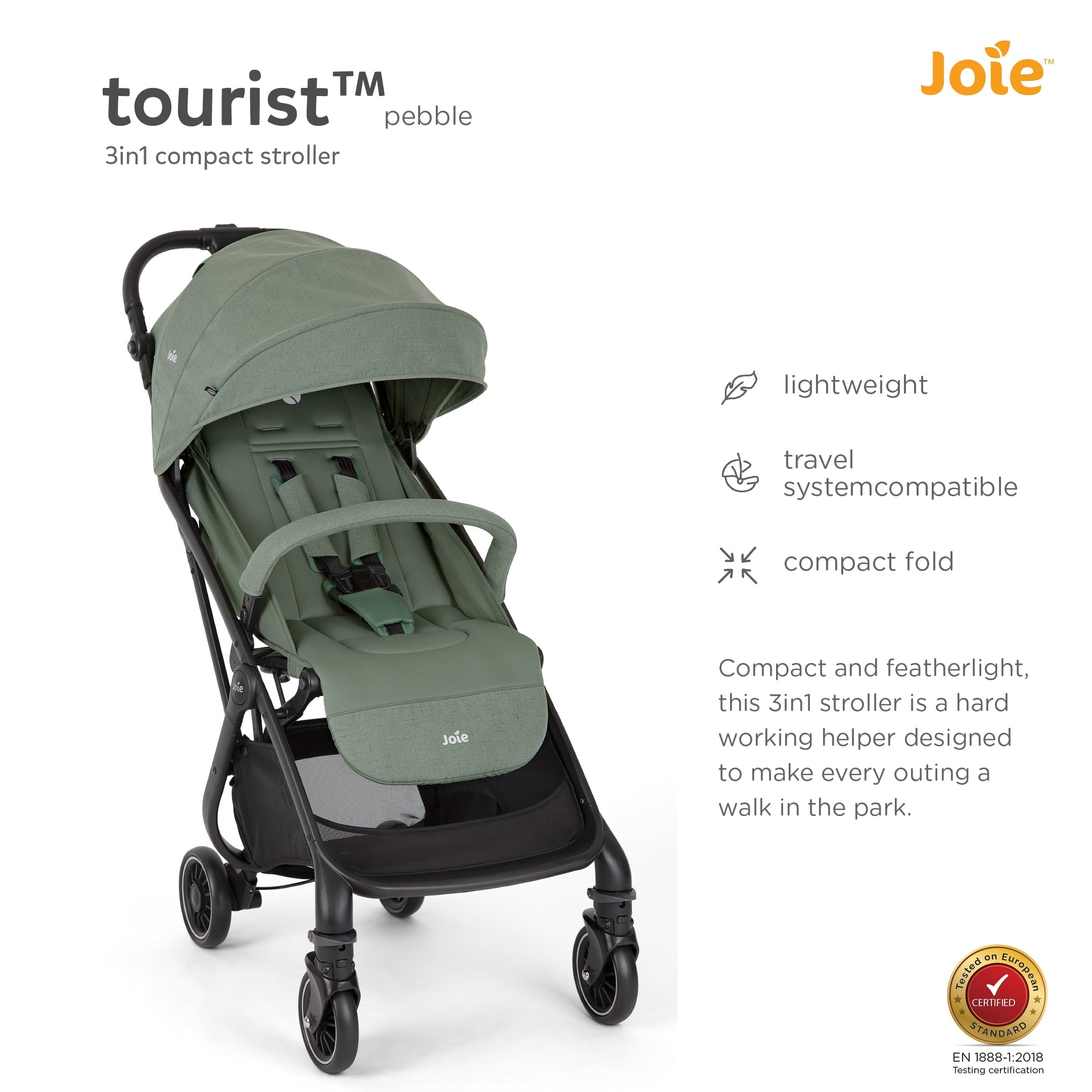 Joie Stroller Tourist Laurel Birth+ to 15 kg - S1706DCLRL000