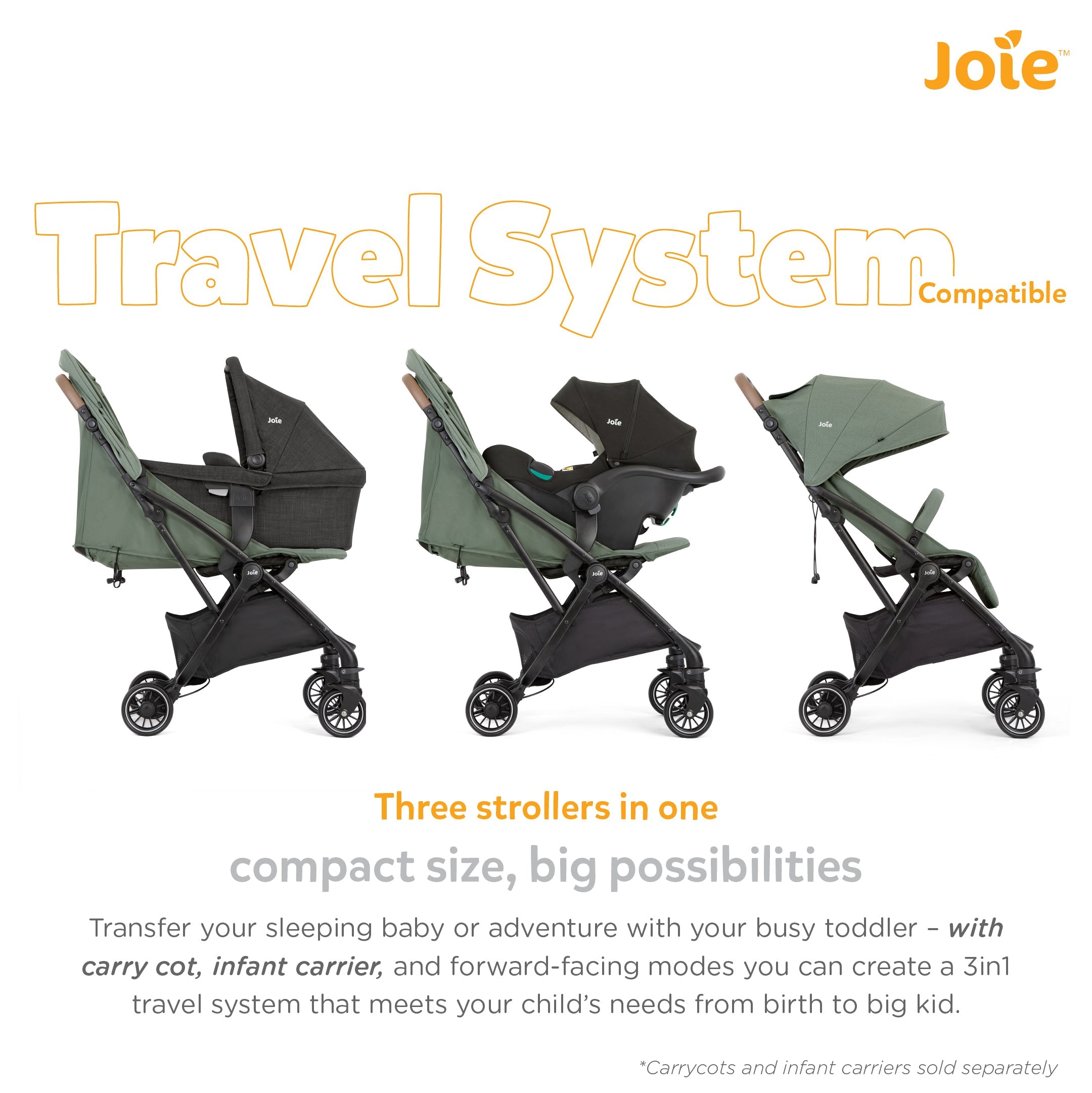 Joie Stroller Tourist Laurel Birth+ to 15 kg - S1706DCLRL000