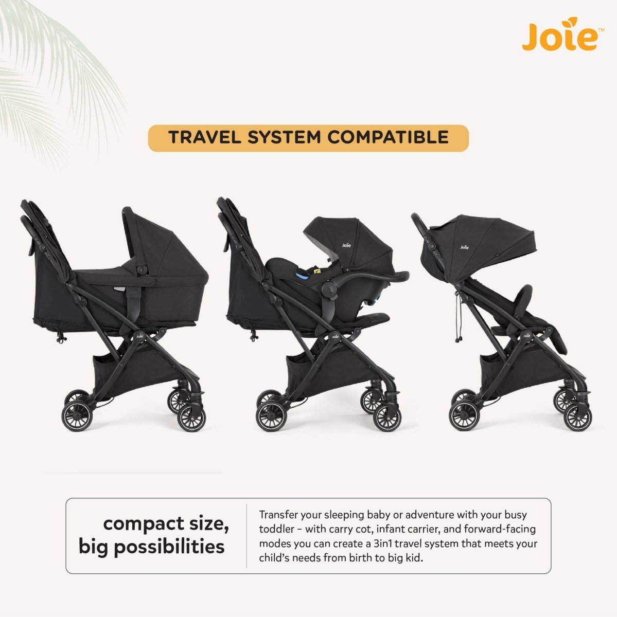 Joie Tourist W Rc & Adpt & Tb Shale - S1706DCSHA000