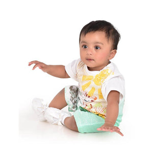 Jungle Party Print Romper, 1 - 2 years Unisex Kids Wear - Kids Clothing
