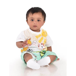 Jungle Party Print Romper, 1 - 2 years Unisex Kids Wear - Kids Clothing