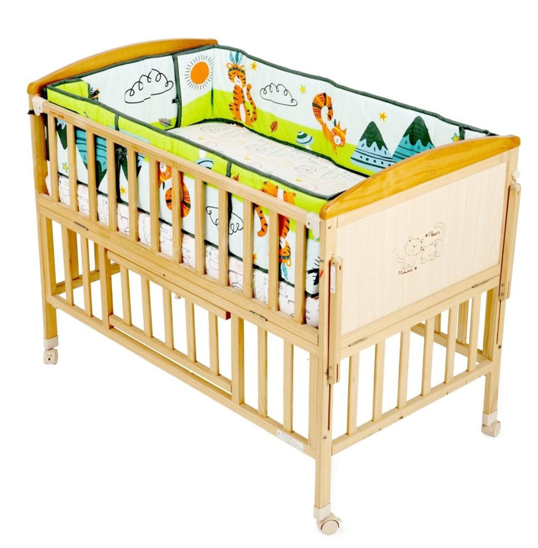 Jungle Tribe - 4 Section Crib Rails Protector Bumper Set