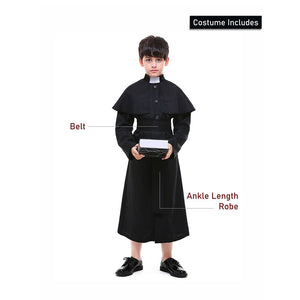 Junior Priest , Kids Halloween Costume Fancy Dress Up - 7 - 9 Years Halloween