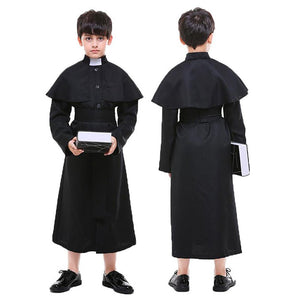 Junior Priest , Kids Halloween Costume Fancy Dress Up - 7 - 9 Years Halloween