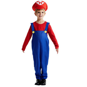 Junior Super Brothers, Plumber Kids Halloween Costume Fancy Dress Up - 4 - 6 Years Halloween