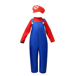 Junior Super Brothers, Plumber Kids Halloween Costume Fancy Dress Up - 4 - 6 Years Halloween