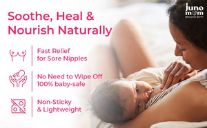 Juno Mom Natural Nipple Butter for New Moms | Fast - Absorbing Moisturizer - JM_01NB