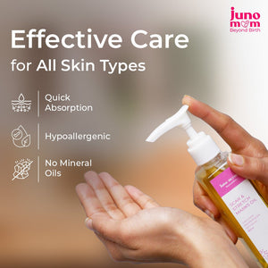 Juno Mom Scar & Stretch Marks Oil | 100ml | Reduces Scars & Stretch Marks - JM_01SO