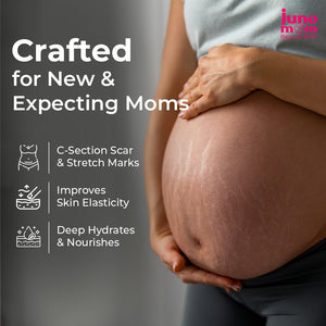 Juno Mom Scar & Stretch Marks Oil | 100ml | Reduces Scars & Stretch Marks - JM_01SO