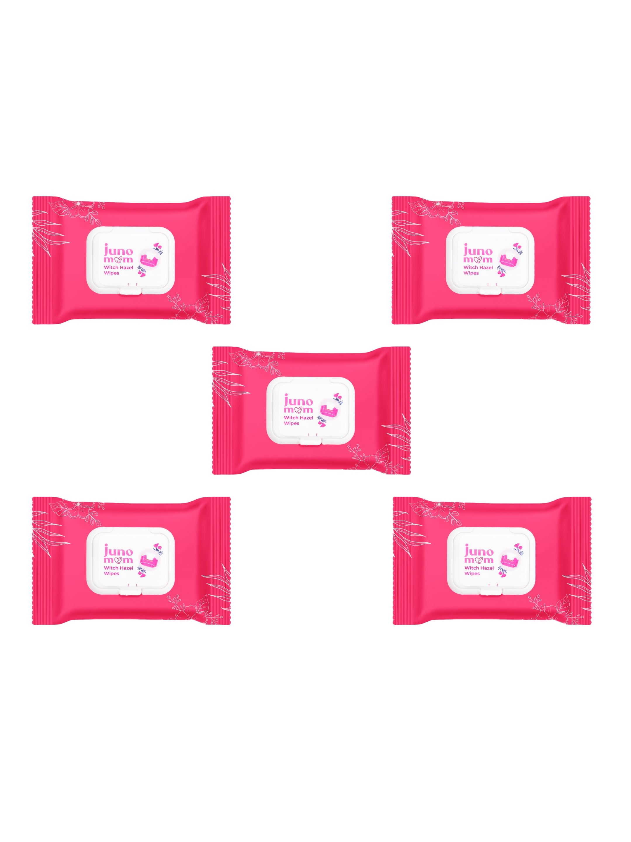 Juno Mom Witch - Hazel Wipes | 100 Pulls (Pack of 5) | Instant Cooling Wet Wipes - JM_01Wipes_Combo5