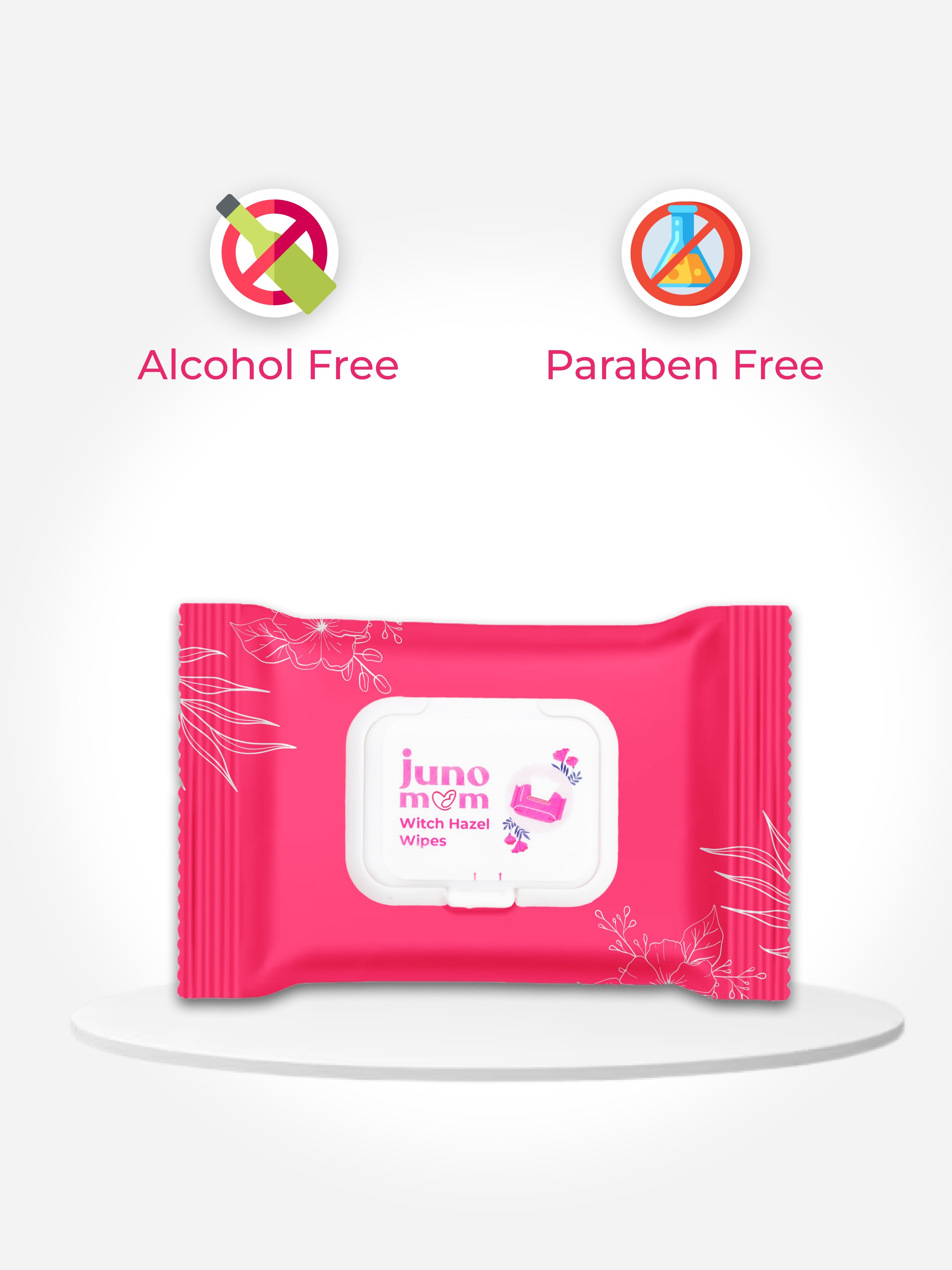Juno Mom Witch - Hazel Wipes | 60 Pulls (Pack of 3) | Instant Cooling Wet Wipes - JM_01Wipes_Combo3