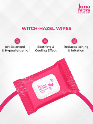 Juno Mom Witch - Hazel Wipes | 60 Pulls (Pack of 3) | Instant Cooling Wet Wipes - JM_01Wipes_Combo3