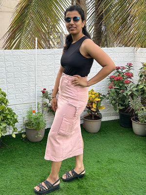 Just Rose Women's Cargo Midi Skirt - Free-size Womens Bottoms
