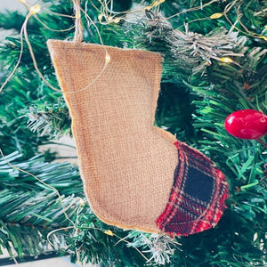 Jute Stockings Christmas Tree Ornament - XMAS TREE ORNAMENTS