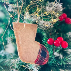Jute Stockings Christmas Tree Ornament - XMAS TREE ORNAMENTS