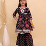 Kaali Katha Block Print Girls Anarkali Sharara Set - KES - SC - KLKGR - 0 - 6