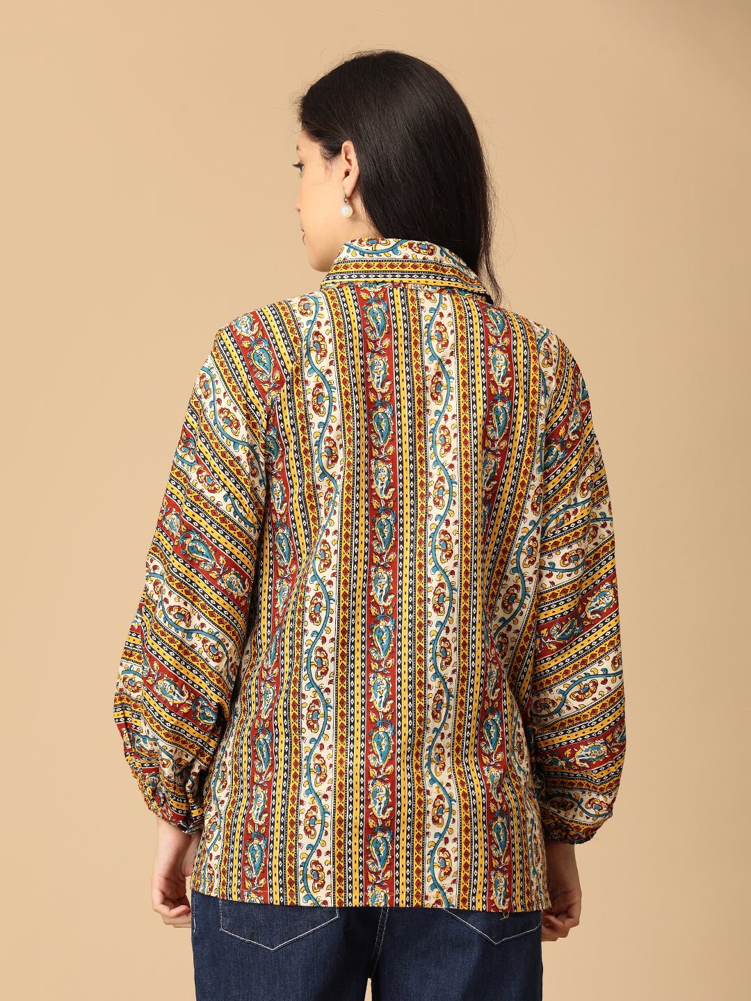 Kalavriti Maternity and Nursing Oversized Shirt - MAT - SF - KLVRI - S
