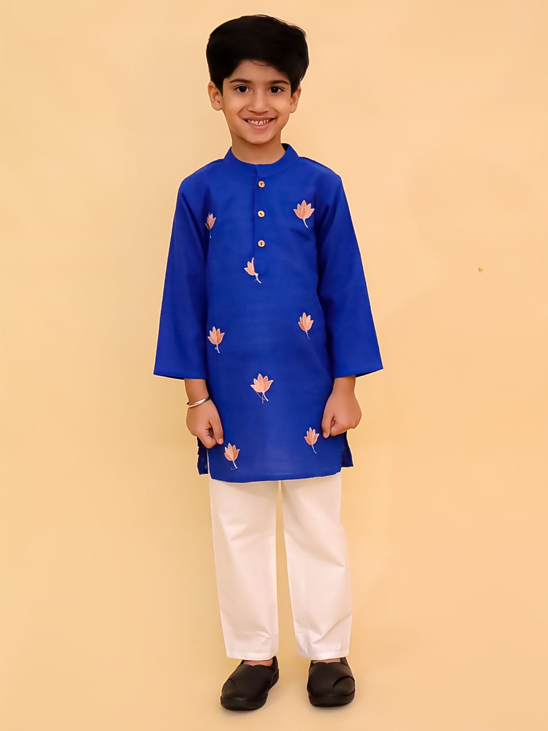 Kamal Vatika Boys Embroidered Kurta Pajama Set - KES - BK - KMVTB - 0 - 6