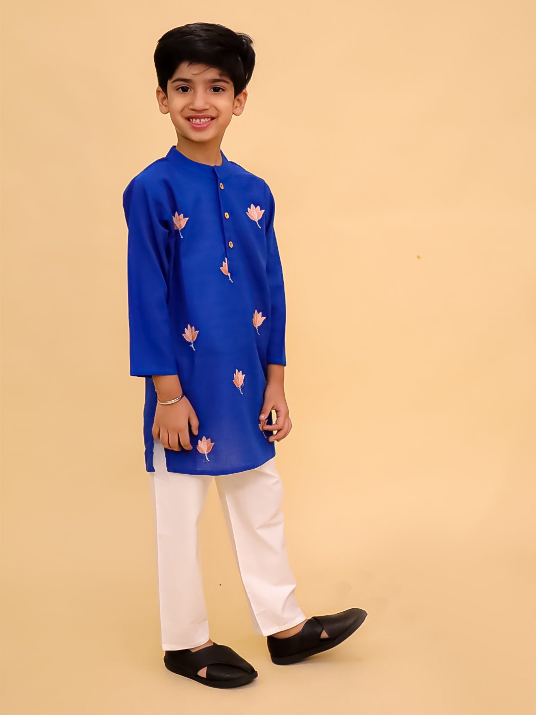 Kamal Vatika Boys Embroidered Kurta Pajama Set - KES - BK - KMVTB - 0 - 6
