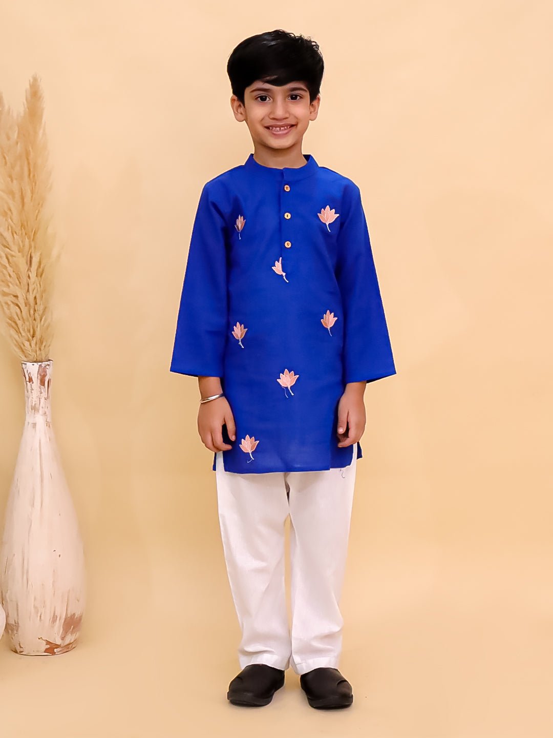 Kamal Vatika Boys Embroidered Kurta Pajama Set - KES - BK - KMVTB - 0 - 6