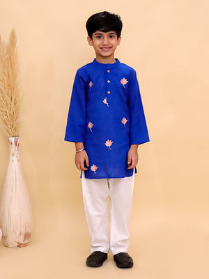 Kamal Vatika Boys Embroidered Kurta Pajama Set - KES - BK - KMVTB - 0 - 6