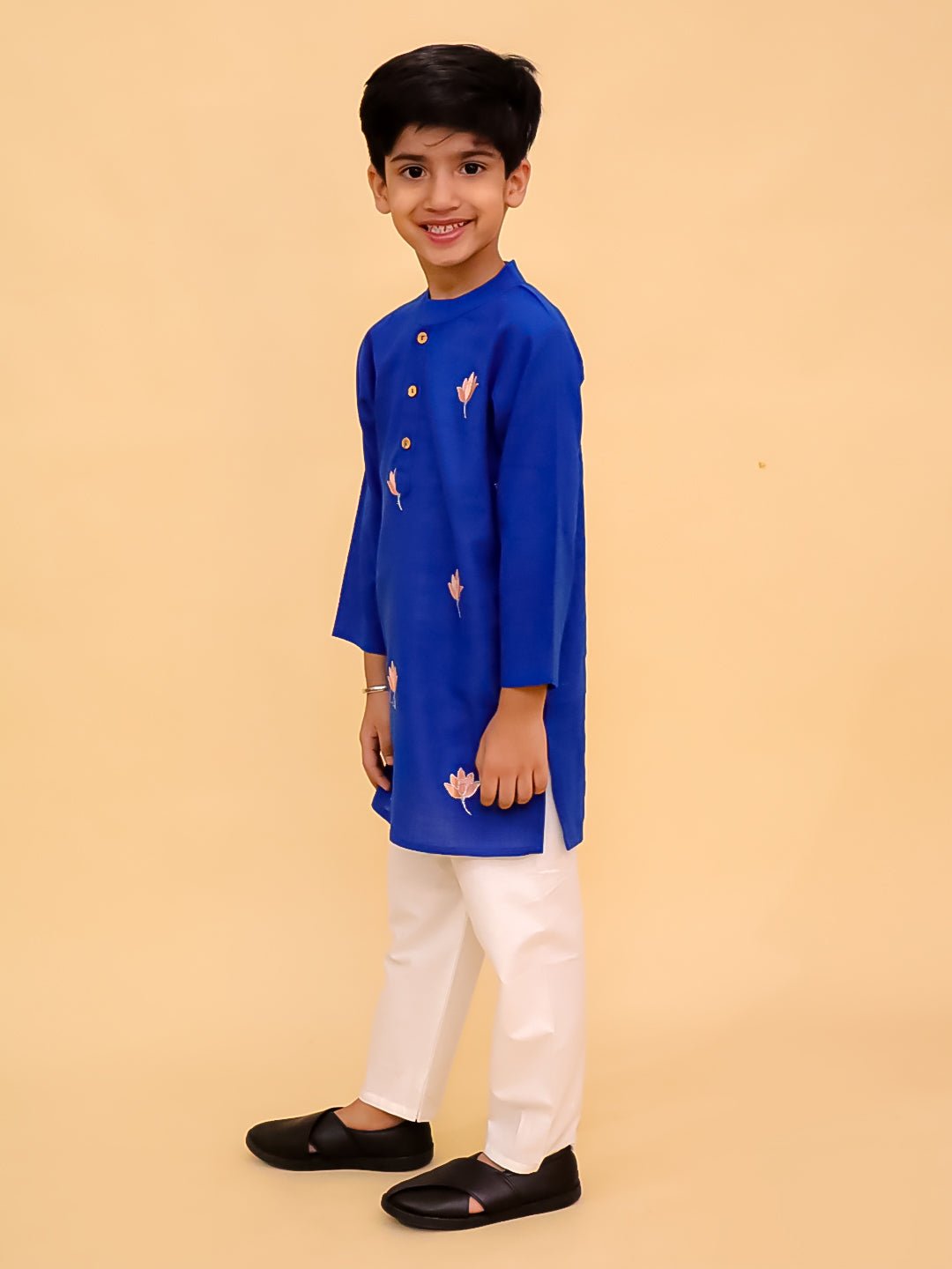 Kamal Vatika Boys Embroidered Kurta Pajama Set - KES - BK - KMVTB - 0 - 6