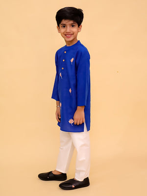 Kamal Vatika Boys Embroidered Kurta Pajama Set - KES - BK - KMVTB - 0 - 6
