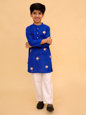 Kamal Vatika Boys Embroidered Kurta Pajama Set - KES - BK - KMVTB - 0 - 6