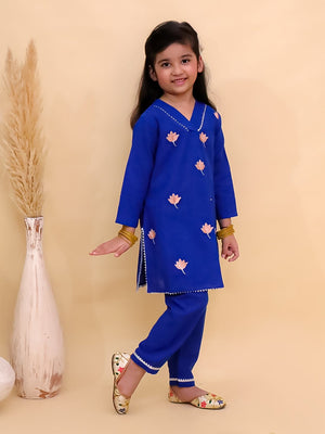 Kamal Vatika Girls Embroidered Kurta Set - KES - BK - KMVTG - 0 - 6