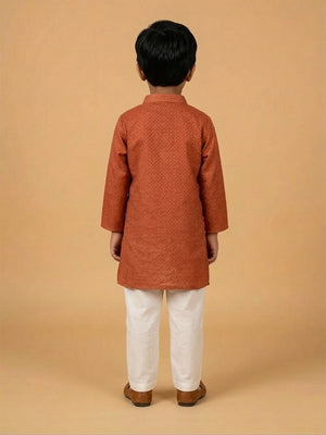 Kasavu Surya Boys Kurta Pajama Set (Pre - order) - 1 - 2 Years Boys Ethnic Set
