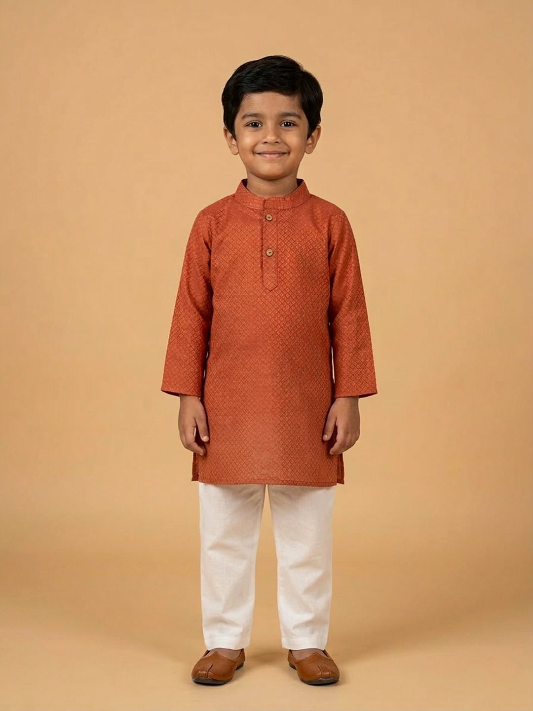 Kasavu Surya Boys Kurta Pajama Set (Pre - order) - 1 - 2 Years Boys Ethnic Set