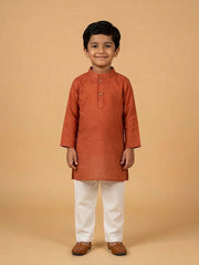 Kasavu Surya Boys Kurta Pajama Set